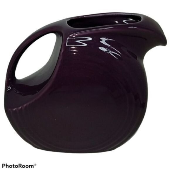 Fiestaware Fiesta Pitcher Large CERAMIC Disk CONTAINER Mulberry Purple 67 OZ - Picture 1 of 9